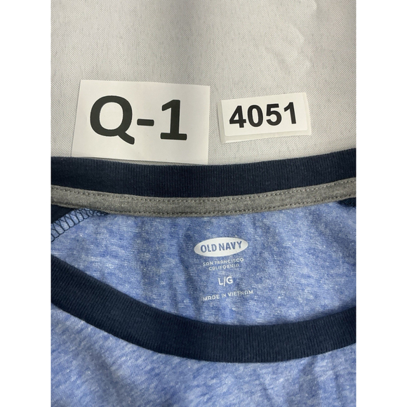 Adult Old Navy Pullover T Shirt Large 3/4 Sleeve Multicolor Graphic - Picture 3 of 9